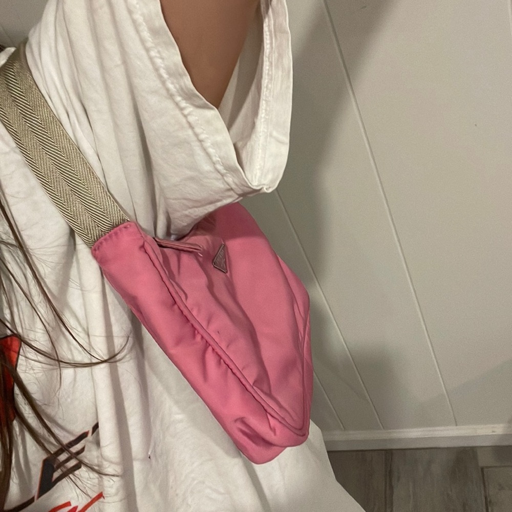 Vintage Y2K Prada Nylon Tessuto Mini Hobo - PINK! - Picture 14 of 16